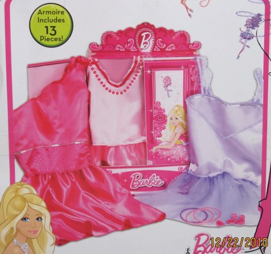 Barbie バービーファッションのおとぎ話ミックスnマッチドレスアップアーモアトランクW 13チャイルドサイズ4-6xピース（2009）_2
