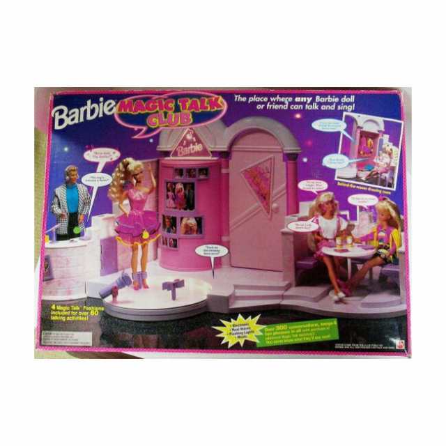 Barbie バービー Magic Talk Club Playset Club House w電子声、音楽、閃光など！ （1992）