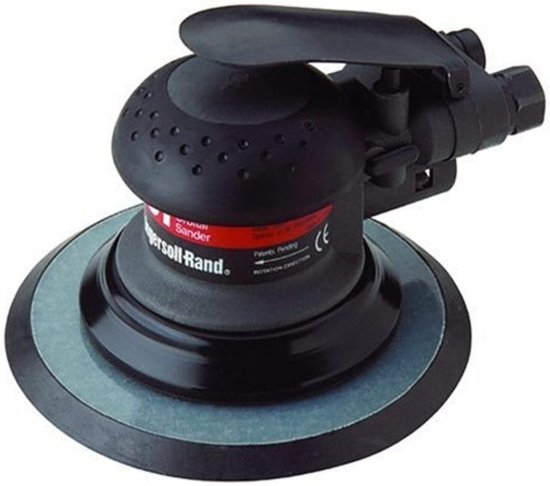 Ingersoll Rand 4151 6” Random Orbit Pneumatic Sander, Vacuum Ready, Low Vibration, Swivel Free Finish, Dustless, 12,000 RPM, 1.92 lbs, Intercha