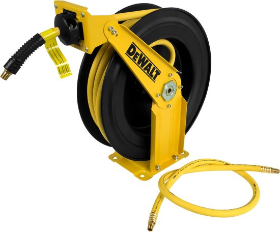 Dewalt デウォルト DXCM024-0343 Double Arm Hose Reel with 3/8” x 50’ Premium Rubber Hose