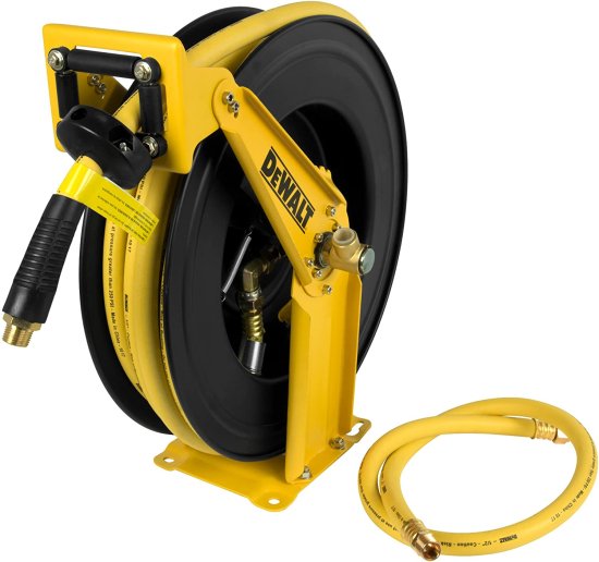Dewalt デウォルト DXCM024-0344 Double Arm Hose Reel with 1/2" x 50' Premium Rubber Hose