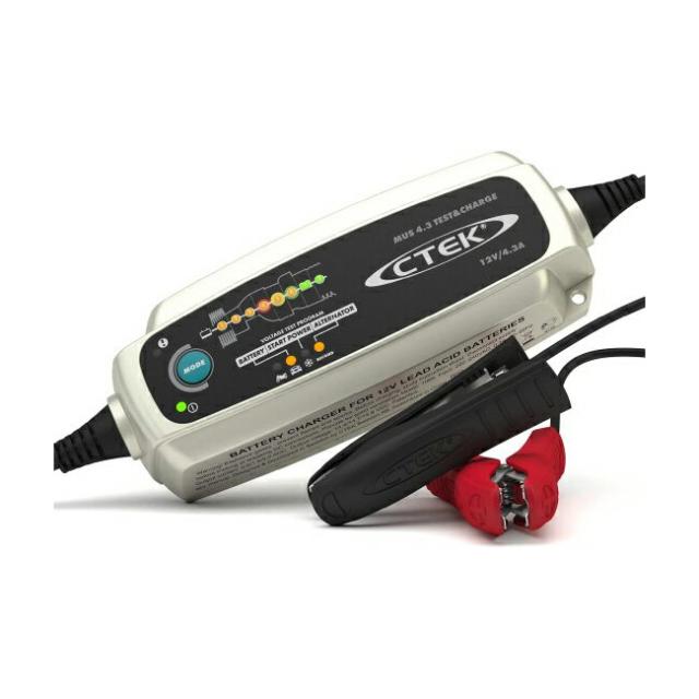 CTEK シーテック (56-959) Silver MUS 4.3 TEST & CHARGE 12 Volt Fully Automatic Charger and Tester