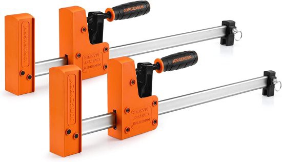 Jorgensen 18” Bar Clamp Set, 2-pack 90° Parallel Clamp Cabinet