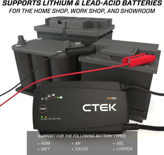 CTEK シーテック PRO25S, 25A, 12V Battery Charger and Power Supply