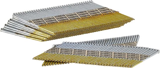 Dewalt デウォルト Framing Nails, Paper Tape, 30-Degree, Smooth Shank, Galvanized, Off-Set Round Head, 3 1/4-Inch x .131-Inch, 2000-Pack (DPT-12D