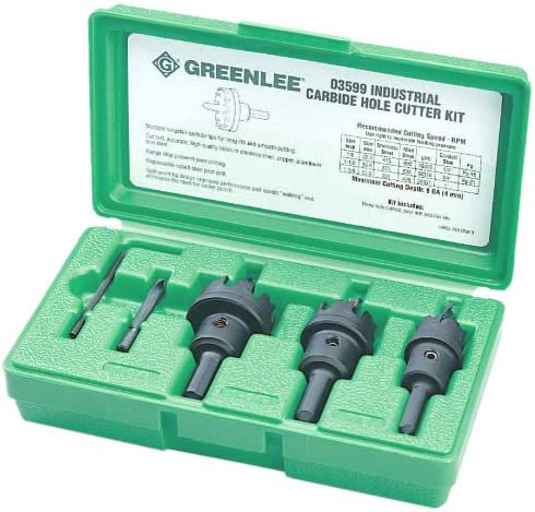 Greenlee 635 Hole Cutter Kit, 5 Pc, Tungsten Carbide, GREEN/BLACK 21,312円