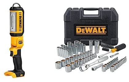 Dewalt デウォルト DCL050 20V Max LED Hand Held Area Light and DWMT81531 84Pc Mechanics Tool Set