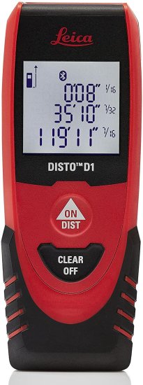 Leica DISTO D1 120ft Laser Distance Measure with Bluetooth 4.0, Black/Red_9