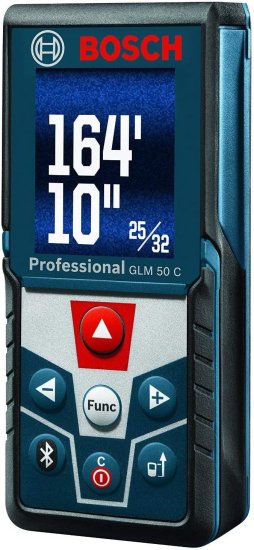 BOSCH ボッシュ Blaze GLM50C Bluetooth Enabled 165フィート Laser Distance Measure with Color Backlit Display