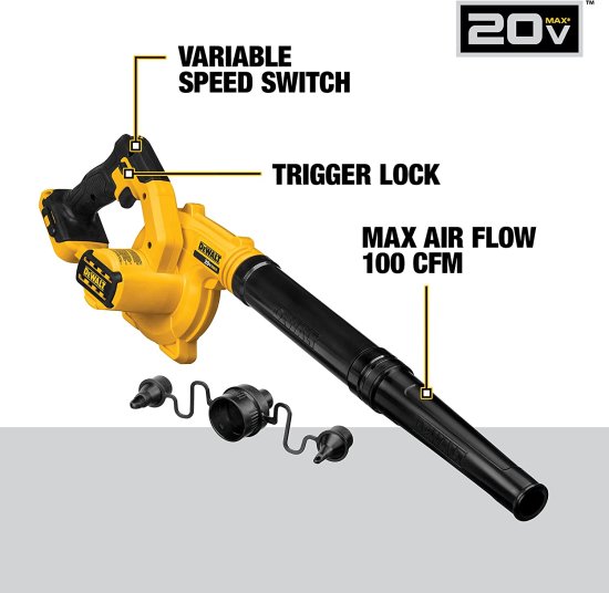 Dewalt デウォルト 20V MAX* Blower for Jobsite Kit, Compact (DCE100M1)_2