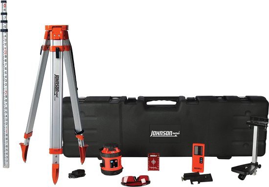 Johnson Level & Tool 99-026K Self-Leveling Horizontal Rotary Laser System w/ Hard Case Kit 50 x 14.5