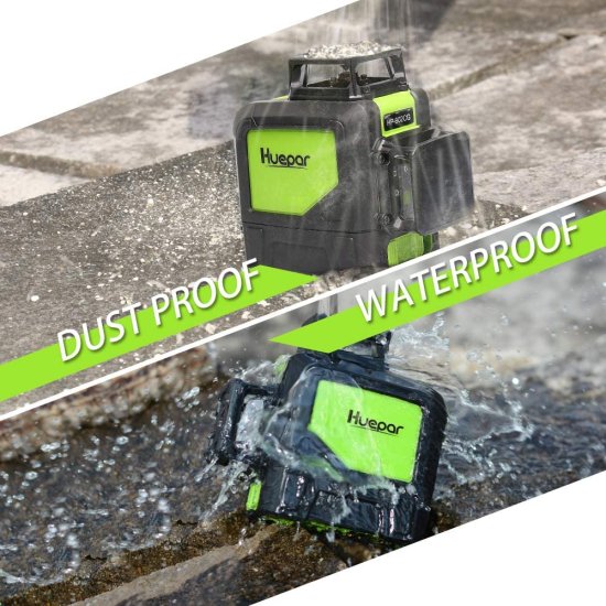 Huepar 902CG Self-Leveling 360-Degree Cross Line Laser Level with Pulse Mode, Switchable Horizontal and Vertical Green Beam Laser Tool, Magnetic_7