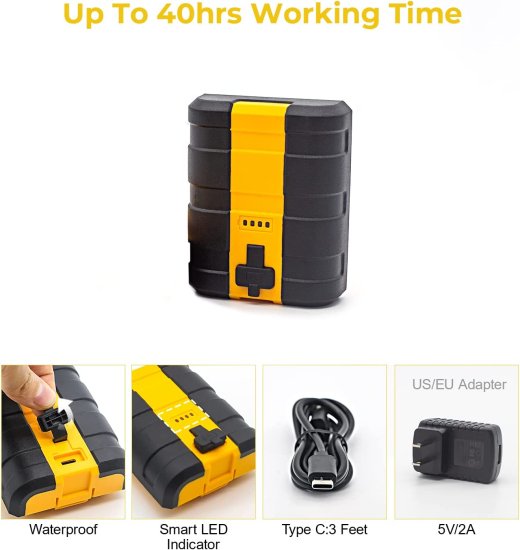 [Up to 40Hrs] KAIWEETS Self Leveling Laser Level 3 X 360, Construction 3D laser level for Picture Hanging, Horizontal/Vertical Line Laser, Magne_1