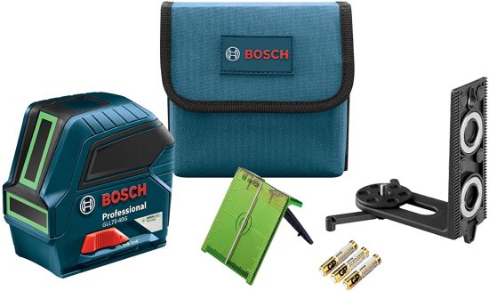 BOSCH ボッシュ GLL75-40G 75フィート Green-Beam Self-Leveling Cross-Line Laser with VisiMax Technology, L-Bracket Adjustable Mounting Device and Carryi