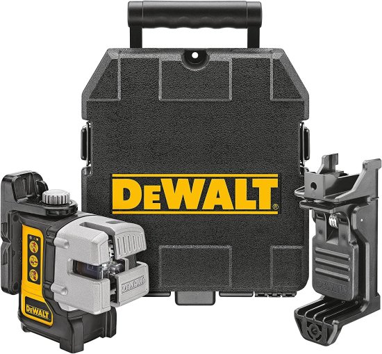 Dewalt デウォルト Line Laser, Self-Leveling, Red, 3-Beam (DW089K)