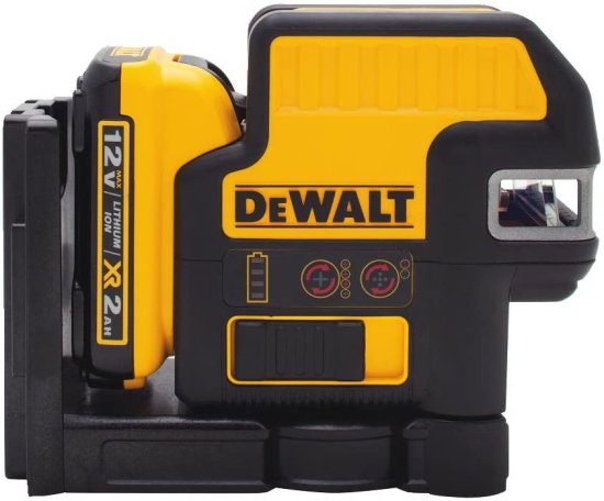 Dewalt デウォルト 12V MAX* Laser Level, 2 Spot + Cross Line Laser, Red, 165-Foot Range (DW0822LR)