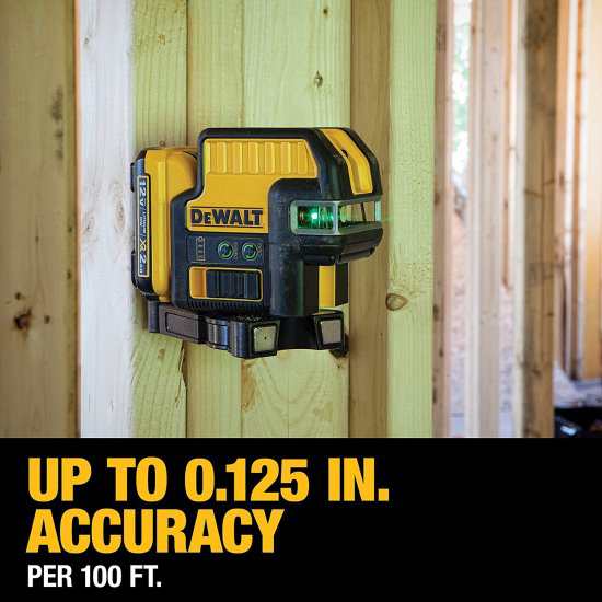 Dewalt デウォルト 12V MAX* Line Laser, 5 Spot + Cross Line, Green (DW0825LG)