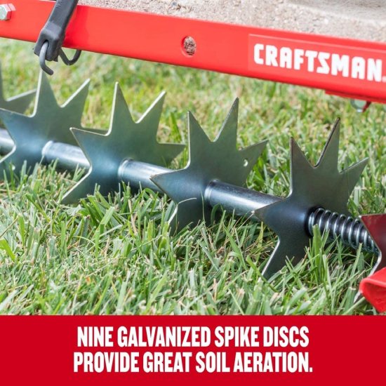 Craftsman CMXGZBF7124336 36-Inch Tow Spike Aerator, Red/Black