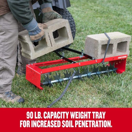 Craftsman CMXGZBF7124336 36-Inch Tow Spike Aerator, Red/Black