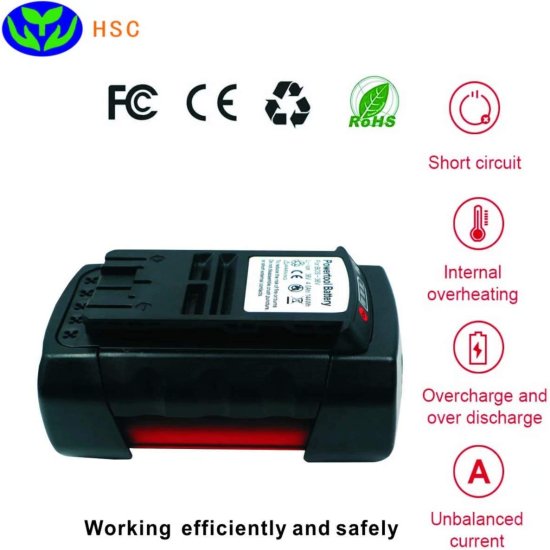 4000mAh Battery BOS36A Li-ion Battery 36V Replacement for BOSCH ボッシュ 36V Battery BAT810 BAT836 BAT840 D70771