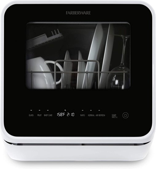 Farberware FDW05ASBWHA Complete Portable Countertop Dishwasher with 5-Liter Built-in Water Tank, 5 Programs, Baby Care, Glass & Fruit Wash-Black 59,040円