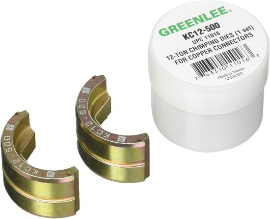 Greenlee KC12-500 DIE,CRIMP-500 COPPER, Brown