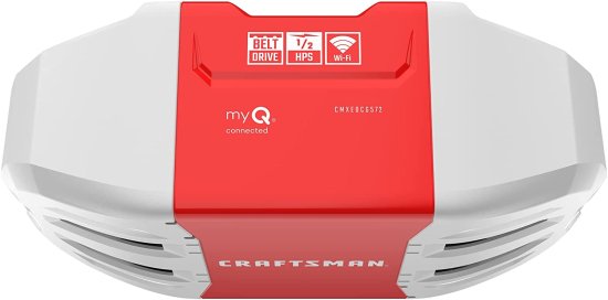 Craftsman 1/2 HP Smart myQ Smartphone Controlled-Belt Drive, Wireless Keypad Included, Model CMXEOCG572, Red Garage Door Openerの通販は