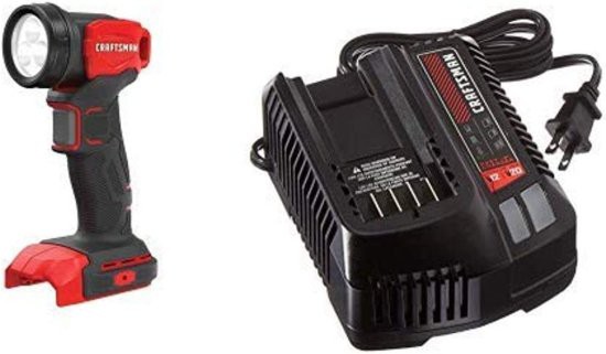 CRAFTSMAN V20 LED Work Light with Fast Charger, Battery Sold Separately (CMCL020B & CMCB104)の通販は