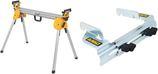 Dewalt デウォルト Miter Saw Stand Compact (DWX724) Silver & Miter Saw Crown Stops (DW7084)