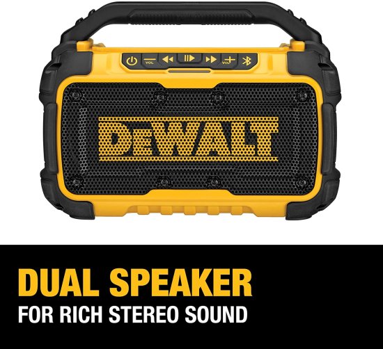 Dewalt デウォルト 20V MAX* Bluetooth Speaker for Jobsite, Tool Only (DCR010)