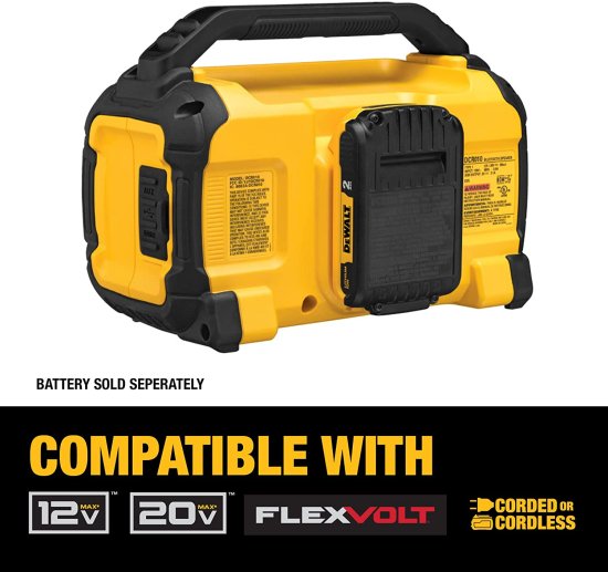 Dewalt デウォルト 20V MAX* Bluetooth Speaker for Jobsite, Tool Only (DCR010)