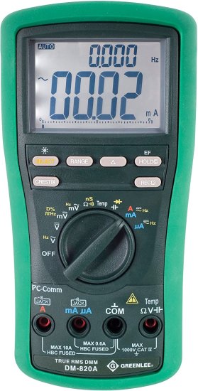 Greenlee DM-820A DMM, TRMS, AC/DC,CAP,TEMP