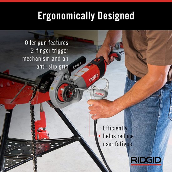 RIDGID 10883 Model 418 Pipe Threading Oiler, All Weather Oiler with Oil Reservoir and Pump Assembly for Pipe Threading Oil , grey_3