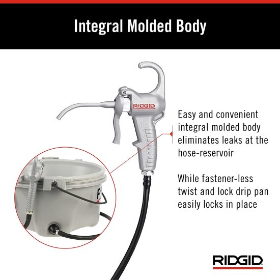 RIDGID 10883 Model 418 Pipe Threading Oiler, All Weather Oiler with Oil Reservoir and Pump Assembly for Pipe Threading Oil , grey_4