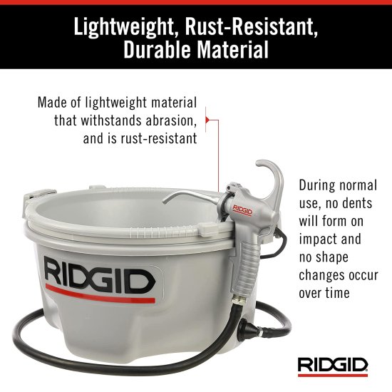 RIDGID 10883 Model 418 Pipe Threading Oiler, All Weather Oiler with Oil Reservoir and Pump Assembly for Pipe Threading Oil , grey_5