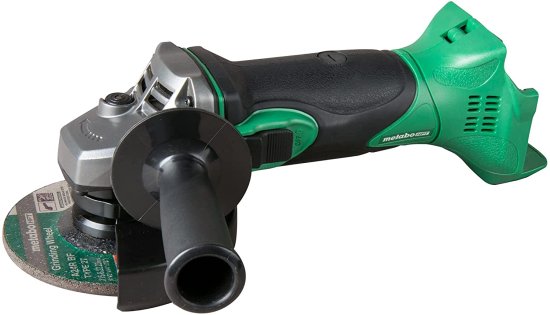 Metabo HPT 18V MultiVolt 4-1/2-Inch Cordless Angle Grinder | Slide Switch w/ Lock-On | Tool Only - No Battery | Lifetime Tool Warranty | G18DSL2