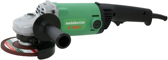 Metabo HPT Angle Grinder, 5-Inch, 11-Amp Dust-Resistant Motor, Trigger Lock-On, 10,000 RPM, Compact &amp; Lightweight Design, 1-Year Warranty (G13SC
