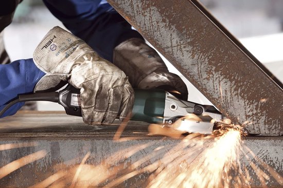Metabo - 4.5"/Flat Head Grinder - 8.0 Amp W/Lock-On, Electronics (613060420 9-125), Flat Head Grinders, Green/Black_3
