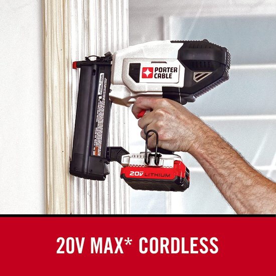 PORTER-CABLE 20V MAX* Cordless Brad Nailer Kit with 1 Battery, 18GA (PCC790LA)_5