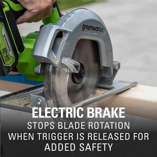 Greenworks 24V Brushless 7.25" Circular Saw, Battery and Charger Sold Separately