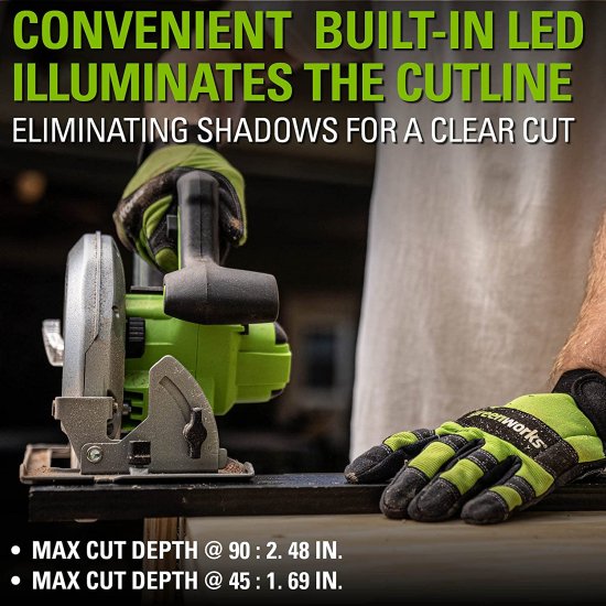 Greenworks 24V Brushless 7.25" Circular Saw, Battery and Charger Sold Separately