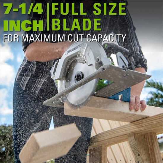 Greenworks 24V Brushless 7.25" Circular Saw, Battery and Charger Sold Separately