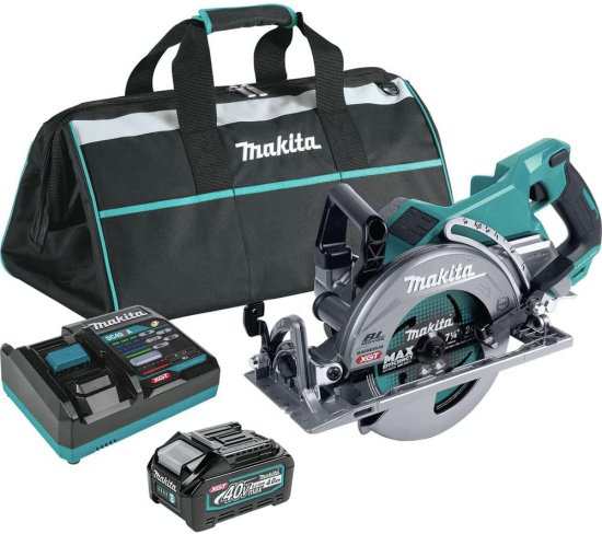 Makita マキタ GSR01M1 40V Max XGT Brushless Lithium-Ion 7-1/4 in. Cordless Rear Handle Circular Saw Kit (4 Ah)