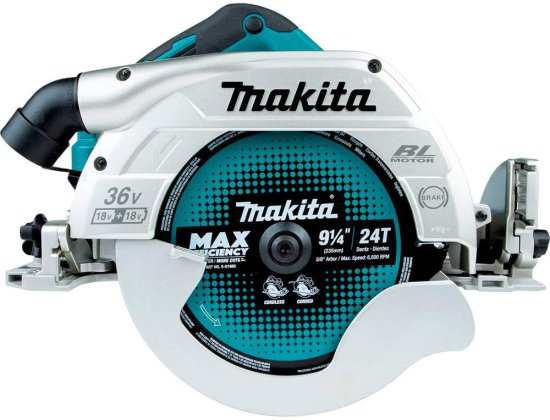 Makita マキタ XSH10Z 18V X2 LXT? Lithium-Ion (36V) Brushless Cordless 9-1/4” Circular Saw with Guide Rail Compatible Base, AWS?