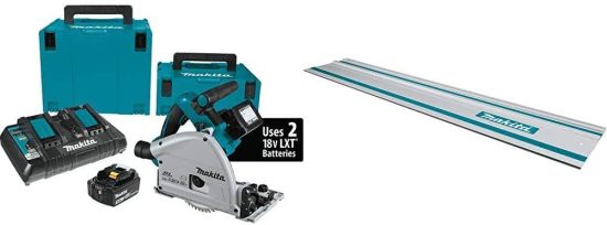 Makita マキタ XPS01PTJ 18-Volt X2 LXT Lithium-Ion (36V) Brushless Cordless 6-1/2 inch Plunge Circular Saw Kit (5.0Ah) with 19914