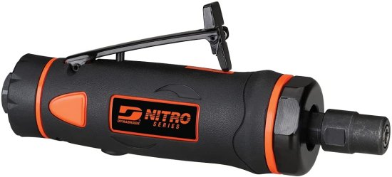 Dynabrade (DGS51) 0.5 hp Straight-Line Die Grinder | 1/4" 3-piece Collet, 20000 RPM Pneumatic Motor | Compact and Lightweight, Suited for Confin