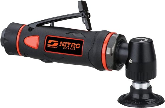 Dynabrade (DS32) 2" (50 mm) Diameter Right Angle Disc Sander | 1/4" Collet, 0.3 hp 18000 RPM Pneumatic Motor | Includes 2" Locking-type (R-type)