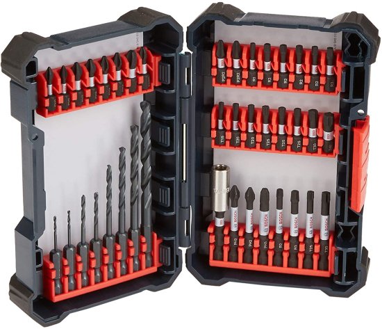 BOSCH ボッシュ PS21-2A 12V Max 2-Speed Pocket Driver Kit with 2 Batteries, Charger and Case & 40 Piece Impact Tough Drill Driver Custom Case Sys