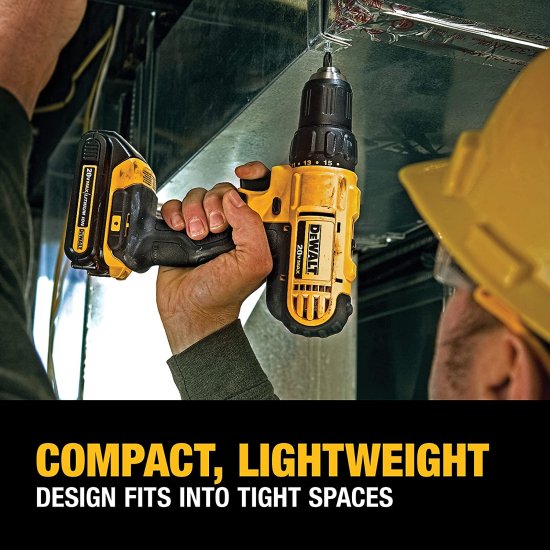 Dewalt デウォルト 20V Max Cordless Drill / Driver Kit, Compact, 1/2-Inch (DCD771C2)