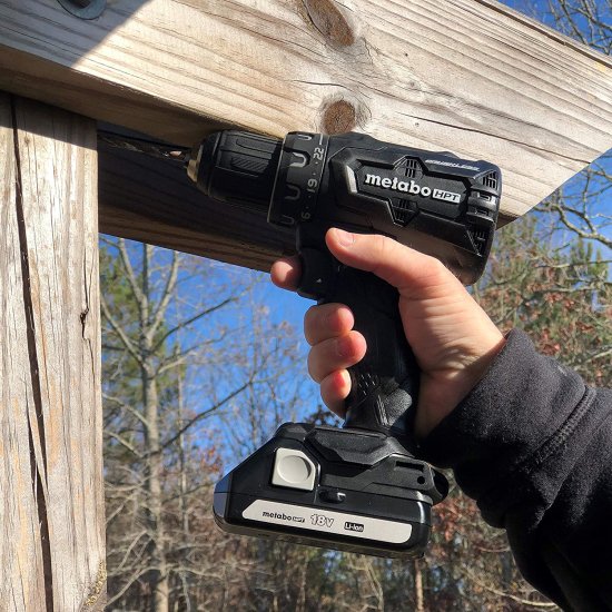 Metabo HPT DS18DBFL2QB 18V Cordless Driver Drill, 1.5 Ah Lithium Ion Battery, LED Light, Brushless, Lifetime Tool Warranty, Black Design_2
